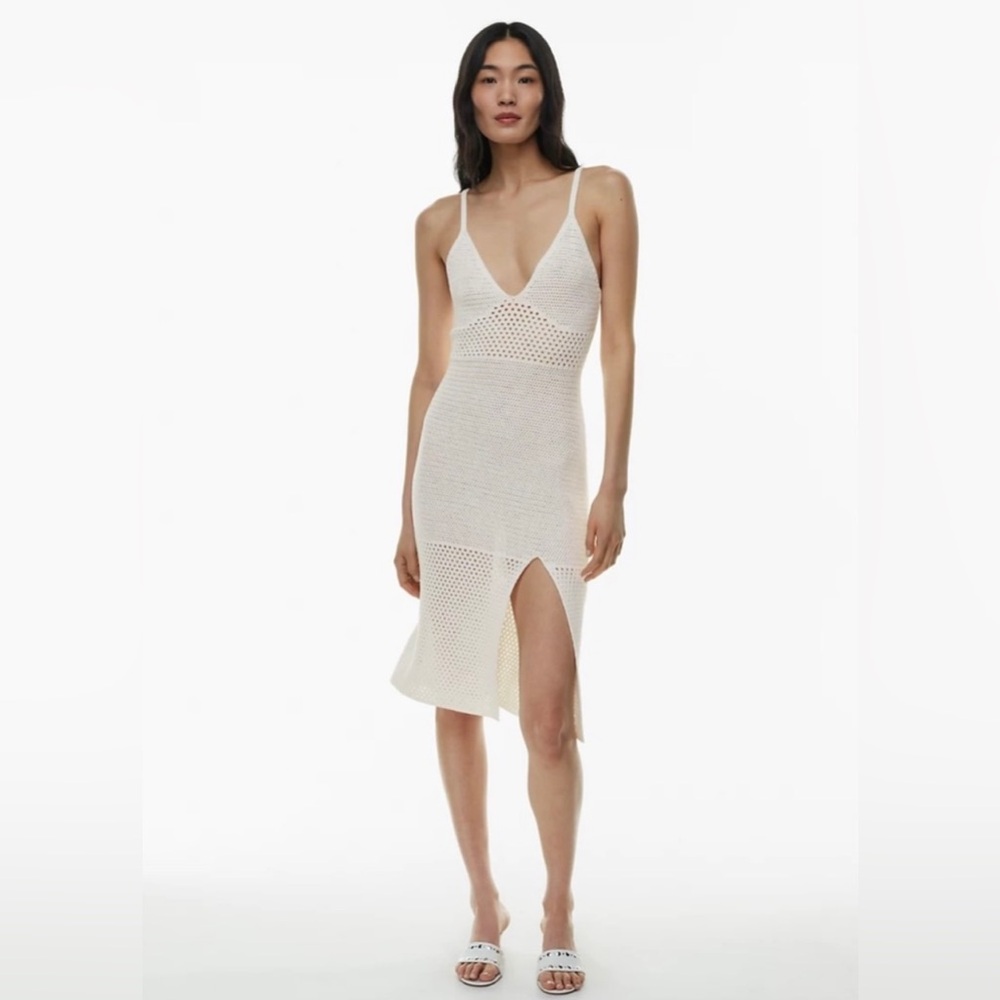 NWT Aritzia Wilfred Evie Midi Dress in Light Birch
